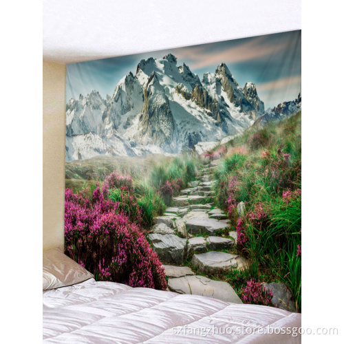 MOQ 50 3D digital tryckt anpassad vägg tapestry